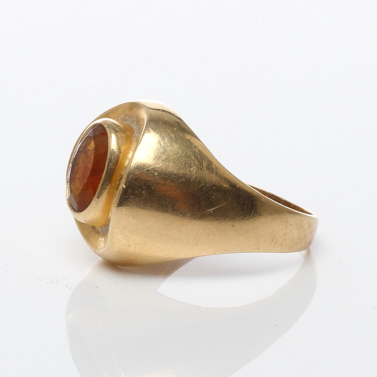RING, 18k guld med sten, svensk import, 1900-tal.