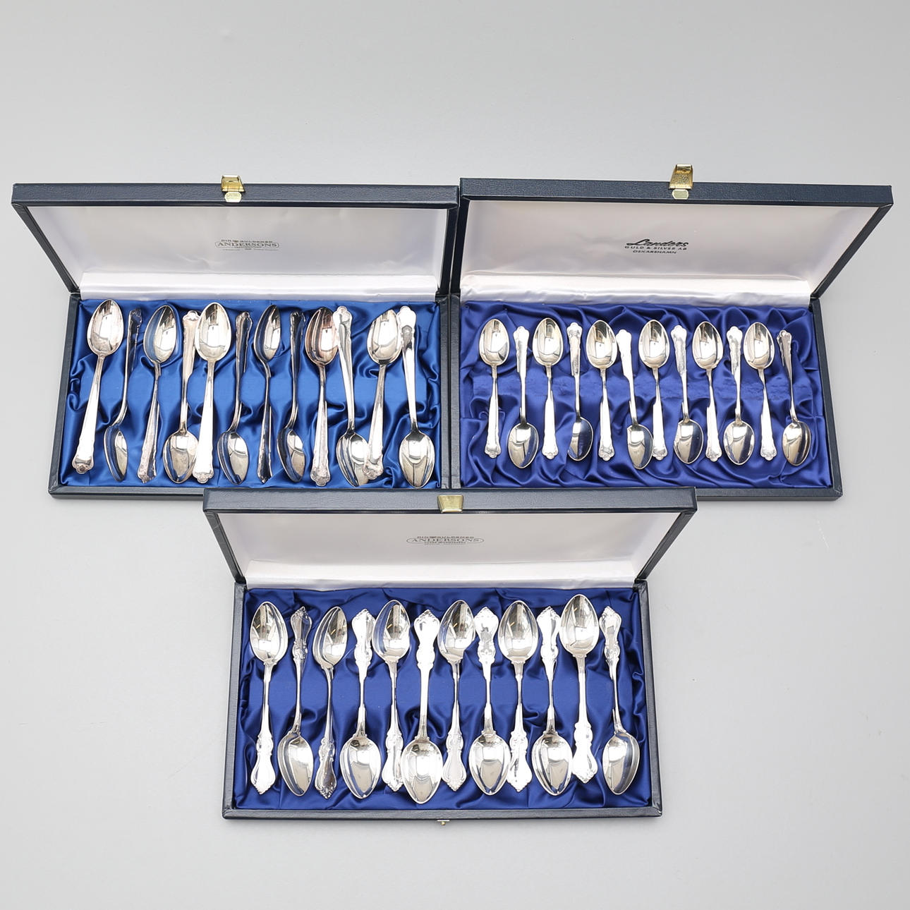 SKEDAR, 36 st, nysilver, 1900-tal.