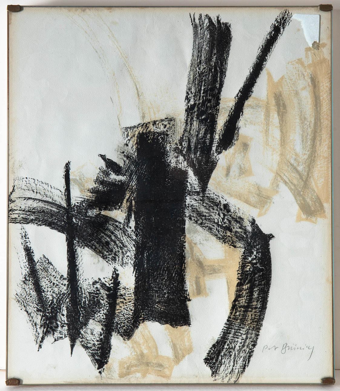 PETER BRÜNING. Ritning (195-1).