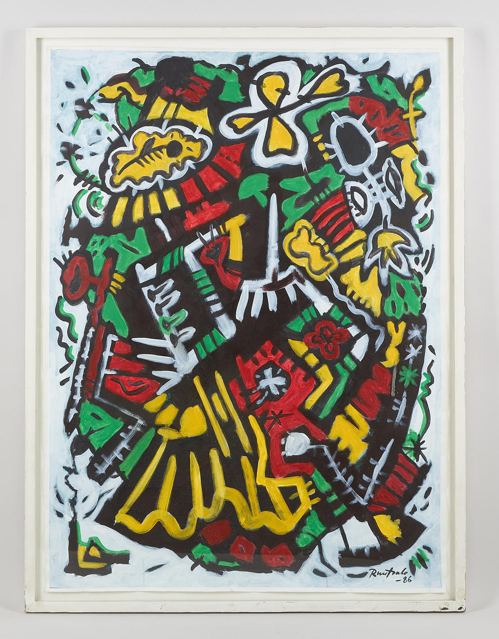 EINO RUUTSALO. “Courtesan”, signed and dated, acrylic on paper.