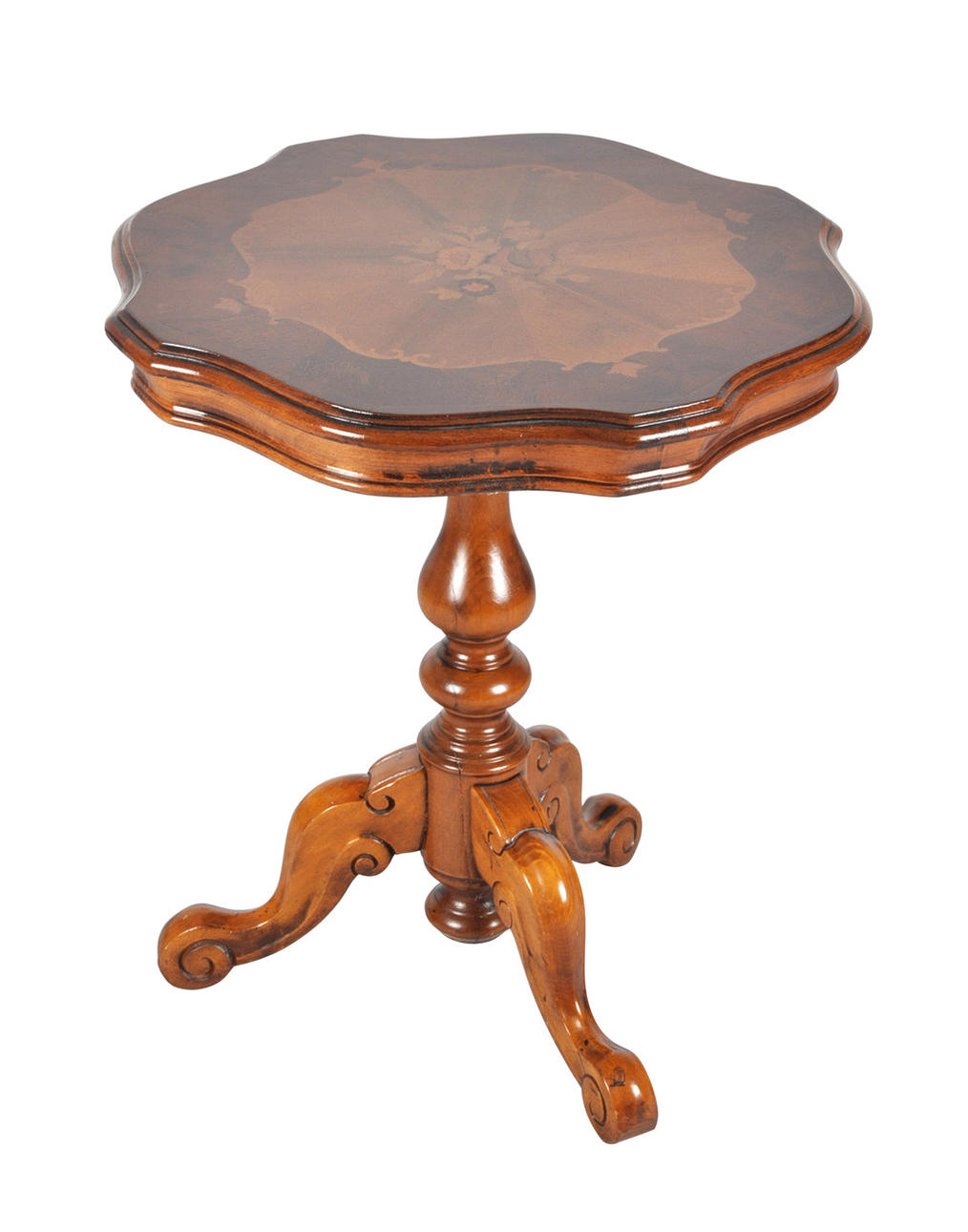 KLEINER BEISTELLTISCH. Period möbler med intarsia och blommig intarsia.