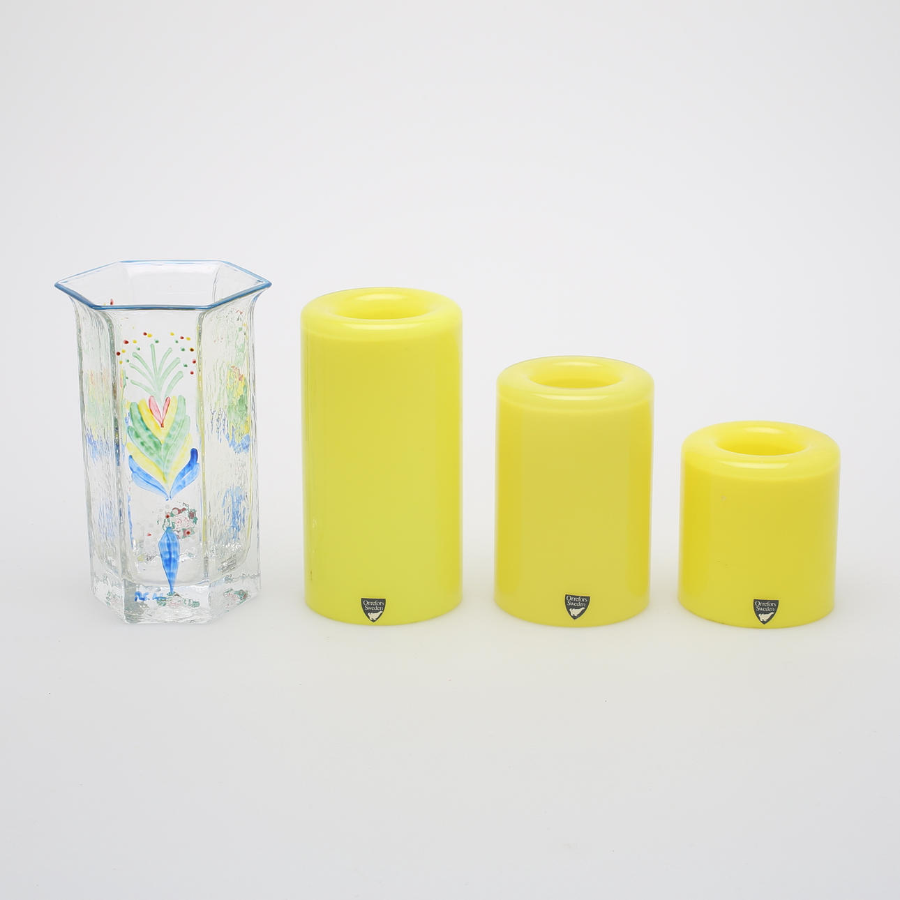 VAS, Eva Englund samt LJUSLYKTOR, 3 st, "Eternell" Owe Elvén.