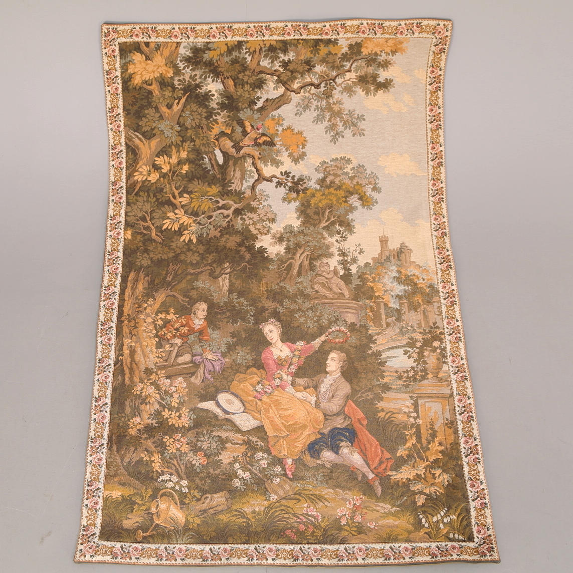 VÄVD TAPET, gobelängteknik, 1700-talsmotiv, JP, Paris, Frankrike.