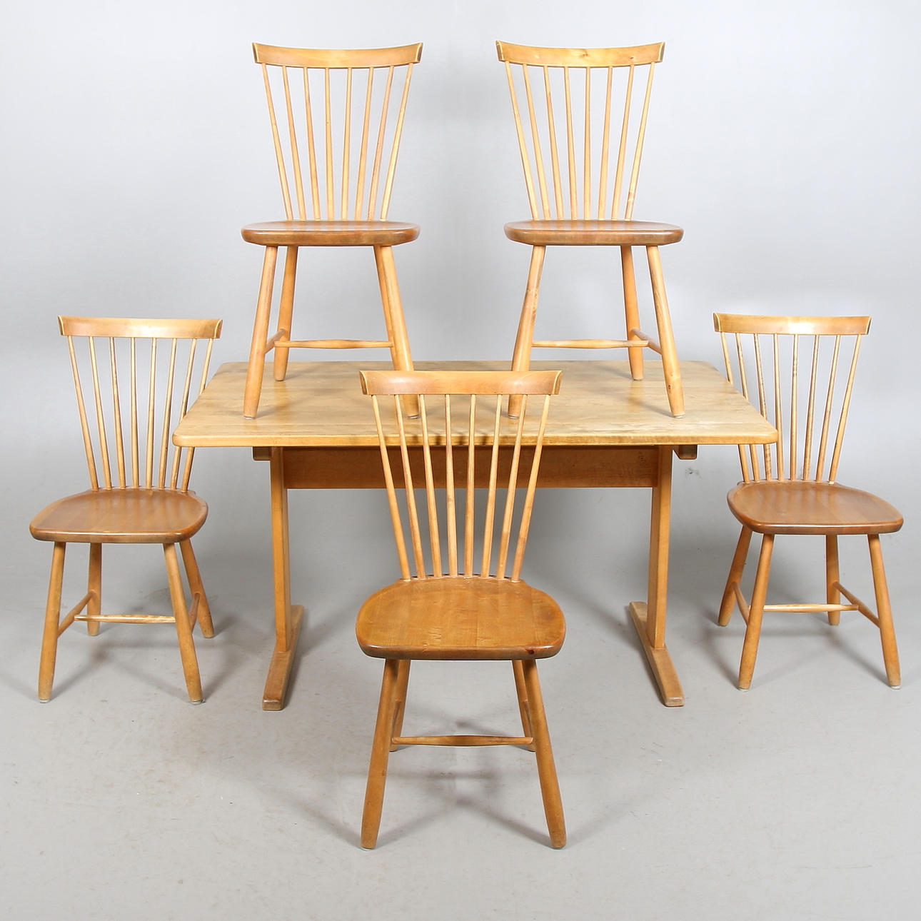 MATGRUPP, 6 delar, bl.a. "Lilla Åland", Carl Malmsten. Yngve Ekström.