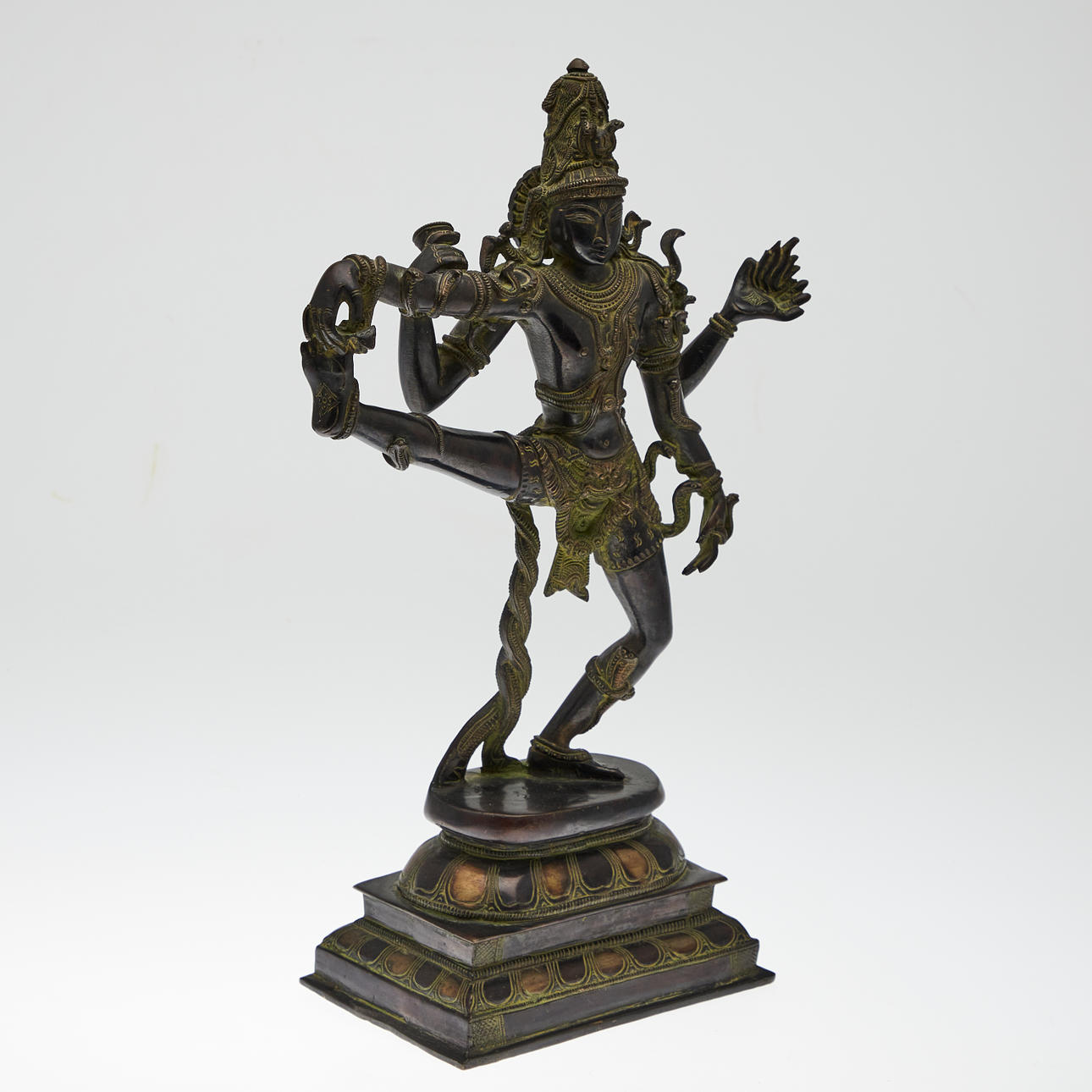Skulptur / Figur, Shiva Nataraja, Messing bronziert.