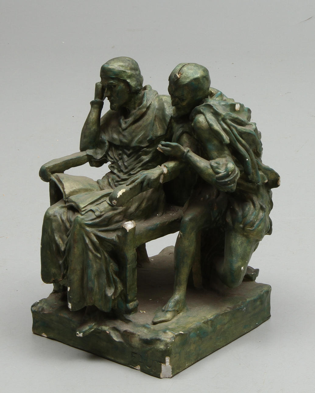 SKULPTUR, gips, "Faust", signerad A.Groth 1932.