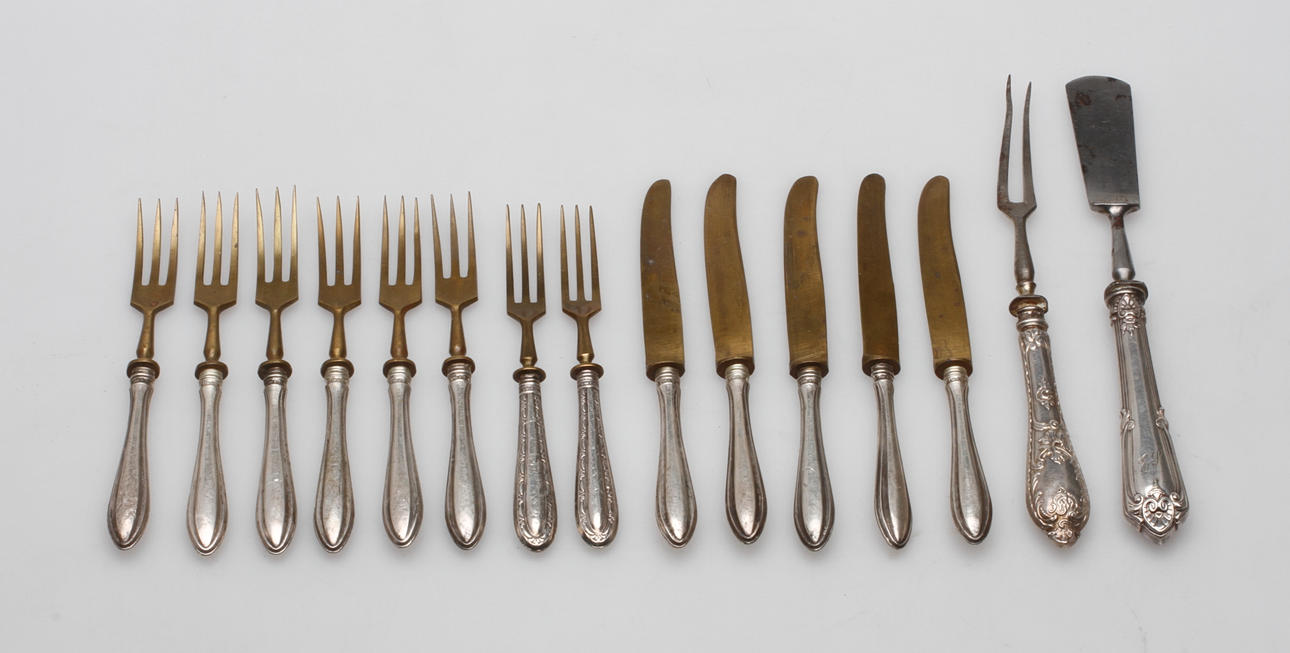 BESTICK, 15 delar, ca 370 gram, Silver.