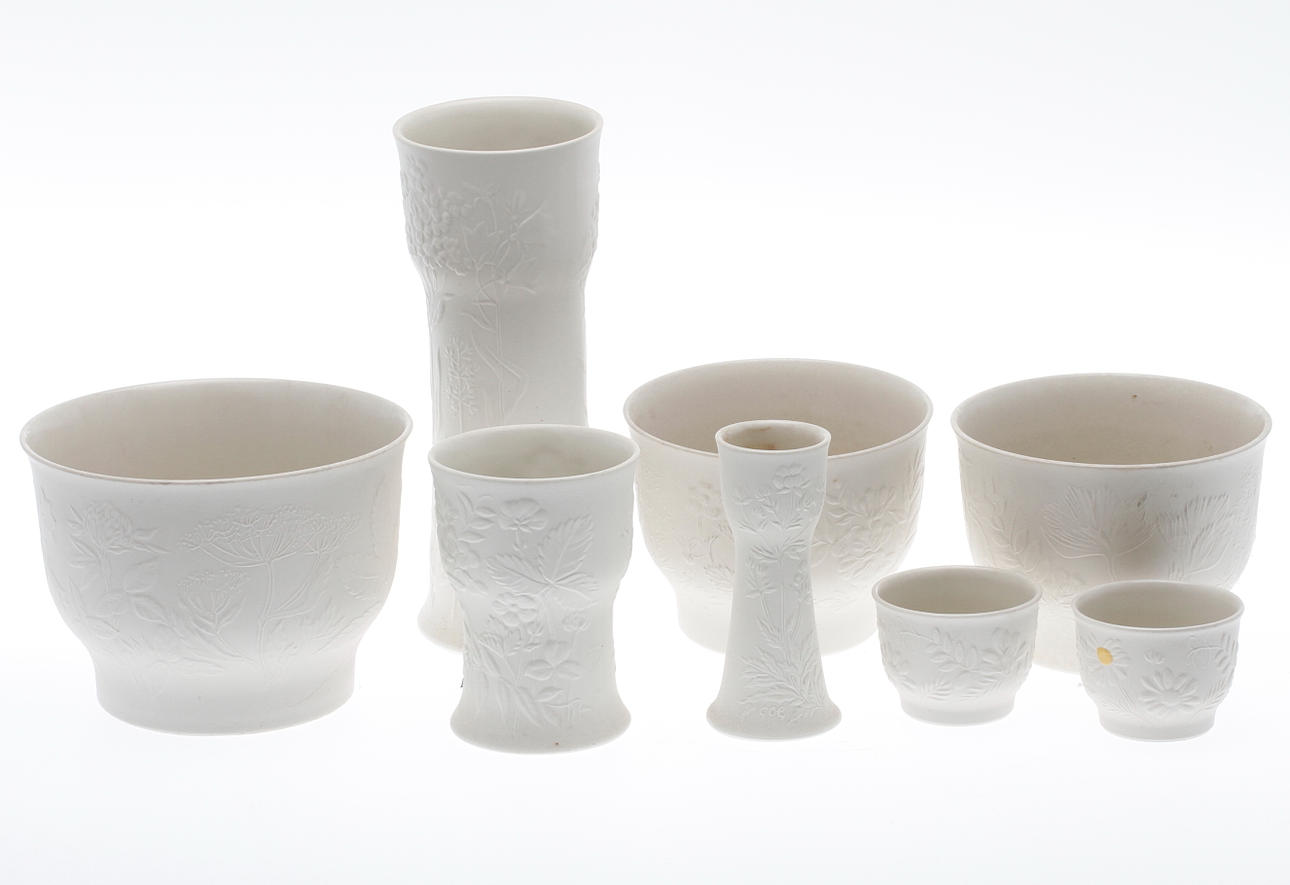 PARTI KERAMIK, 7 delar, "Suvi" Gunvor Olin Grönqvist, Arabia, Finland.