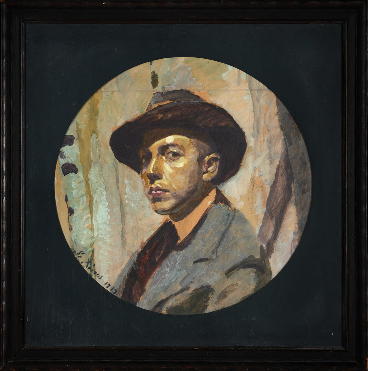 SPIROS XENOS (Athens 1881-1963 Gothenburg), Dandyn, signed and dated S. Xenos 1913, gouache.