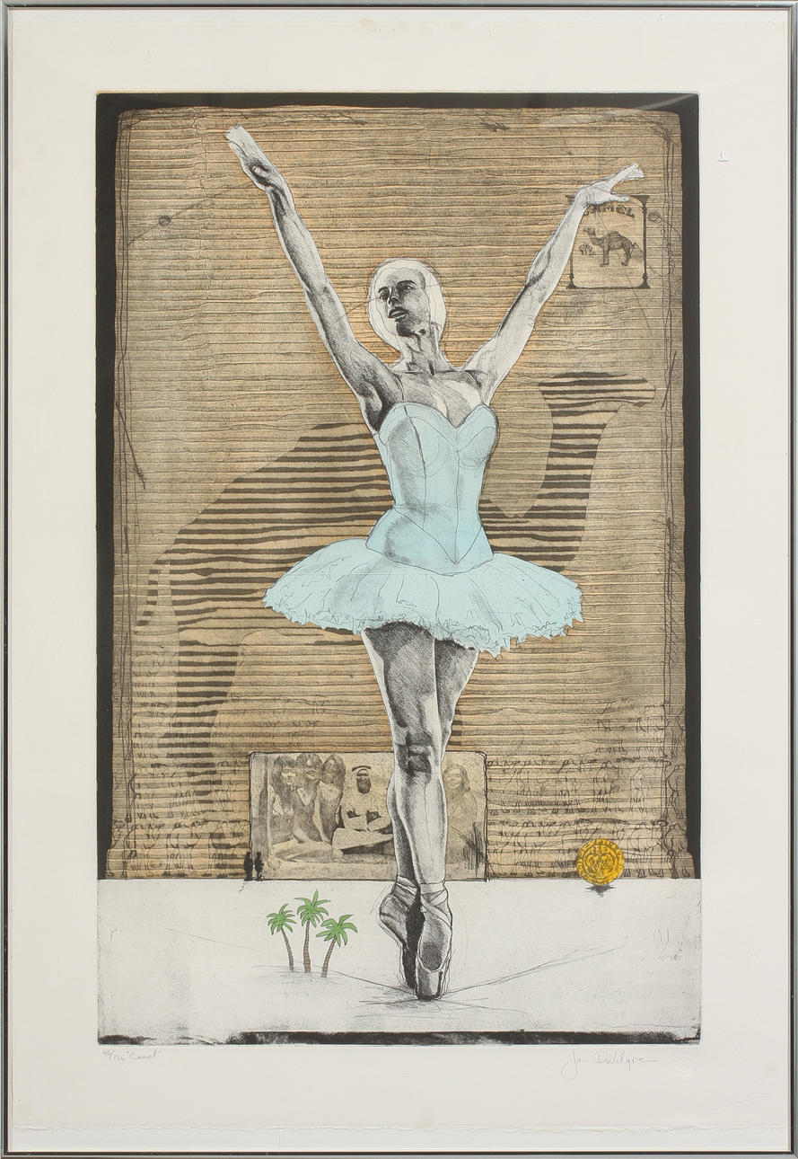 JAN DAHLGREN. "Camel", färglitografi, signerad och numrerad 46/136.