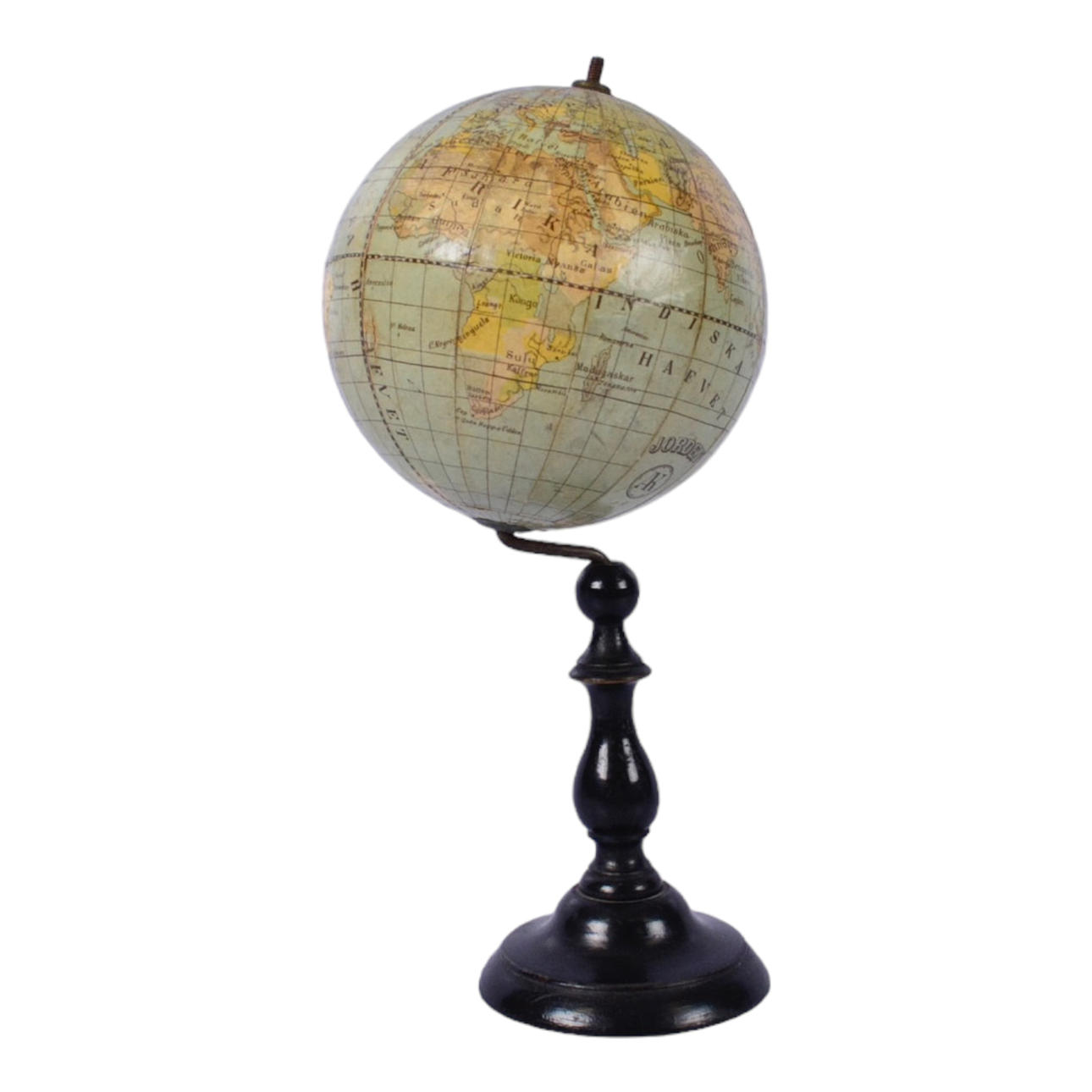 A miniature globe, AK, 18th/20th century.