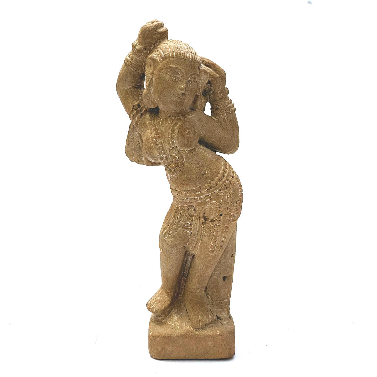 KLEINE TANZSTATUE AUS SANDSTEIN.