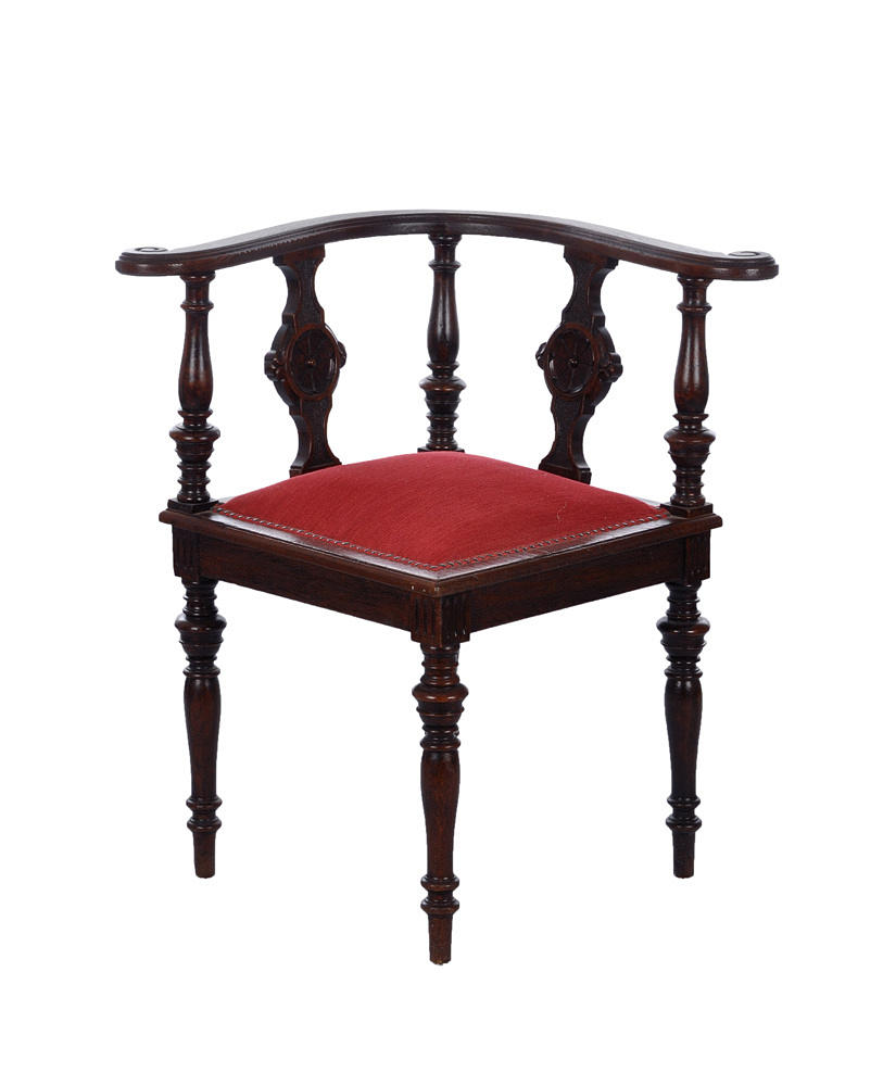 ARMLEHNSTUHL. England runt 1920, rombisk sits, vände stag.