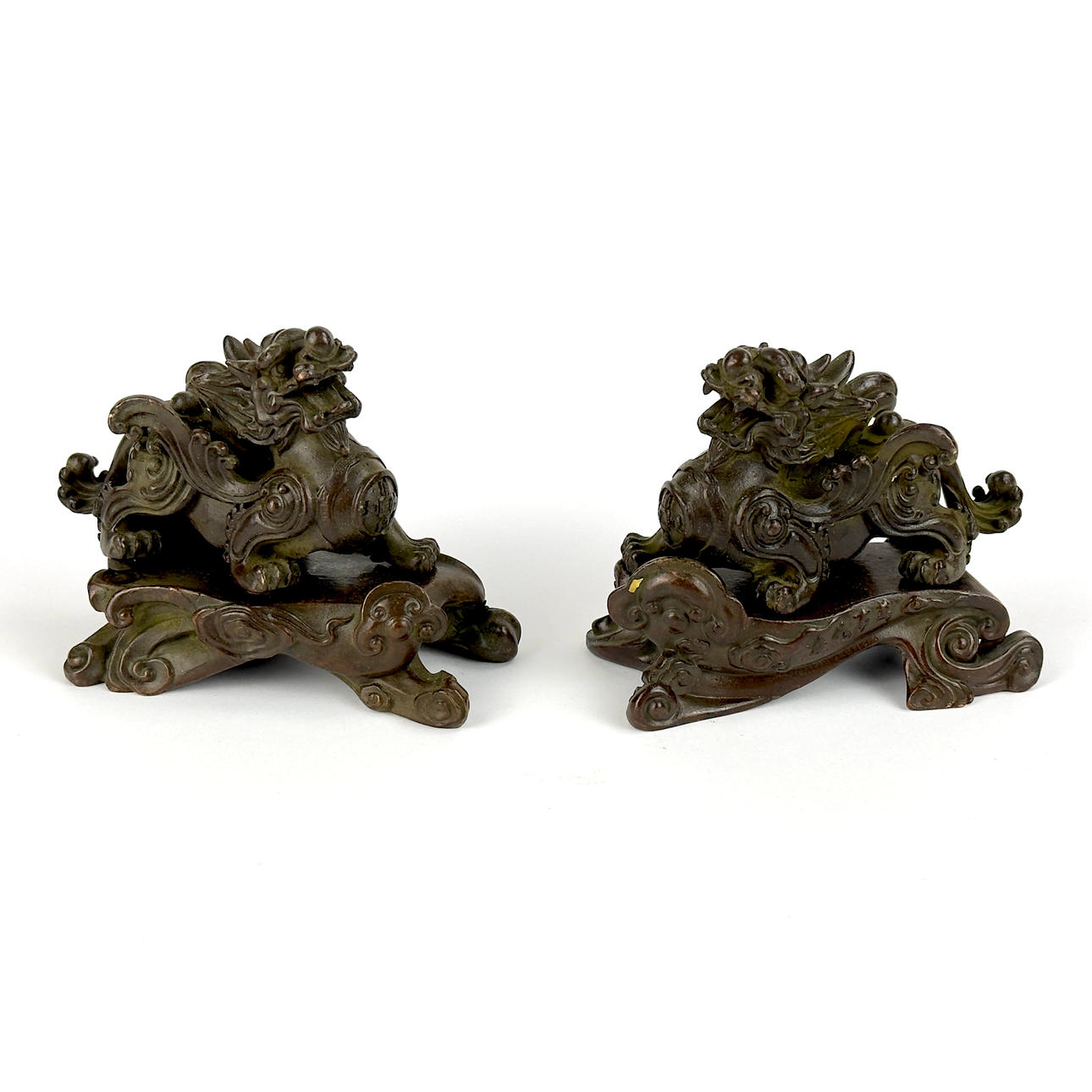 FIGURAS DE DRAGONES DE BRONCE CHINOS.