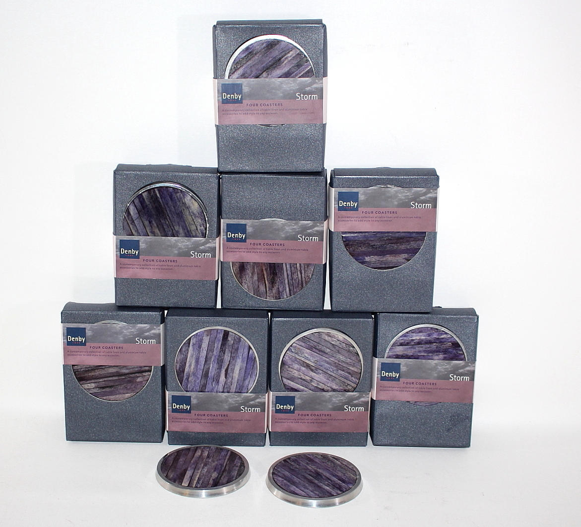 COASTERS, round, 34 pcs "Storm" Denby.