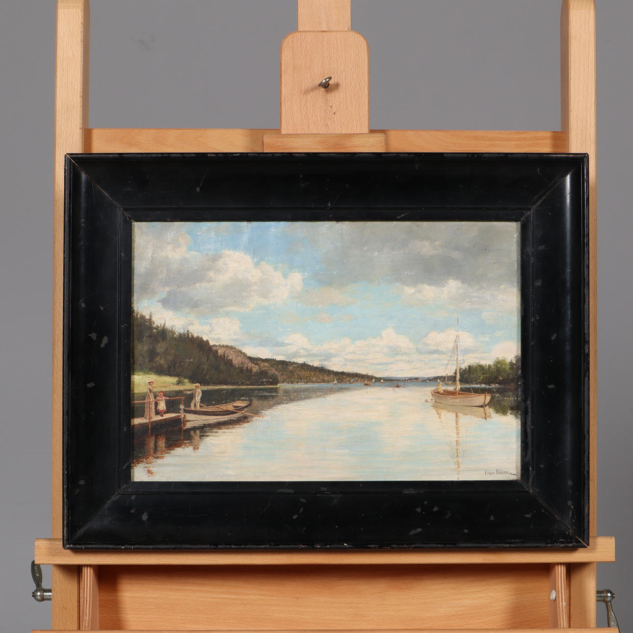 OSCAR OHLSON. OIL ON CANVAS, signed.