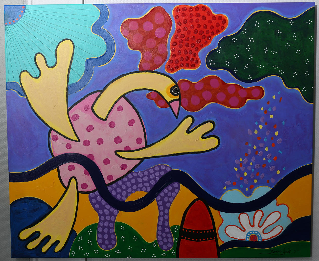 BENNO ARZT. Akryl på duk, "Fenix II", signerad, daterad 2014.