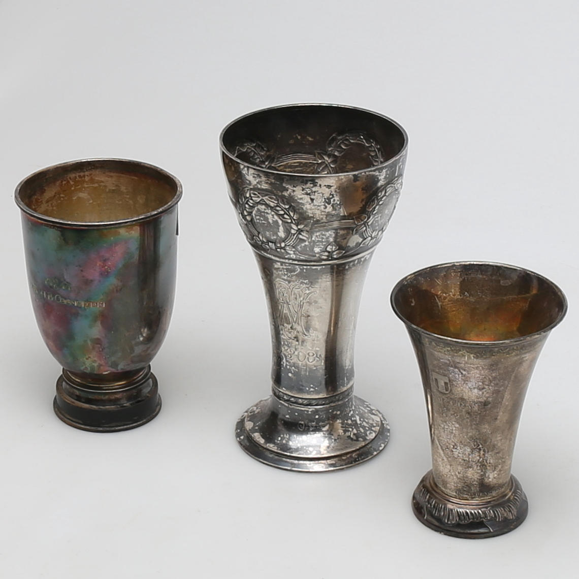 PARTI POKALER i silver, 3 st, svenska.