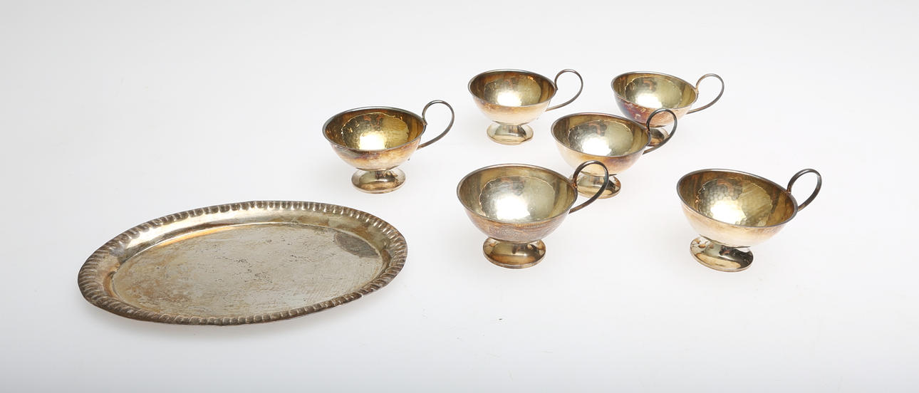 PUNSCHMUGGAR, 6 st, silver, ceson, 1977.