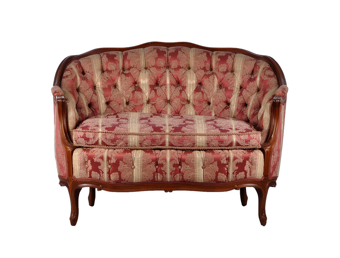 BAROCKSOFA. Snygga möbler med tjock stoppning, ca. 1950.