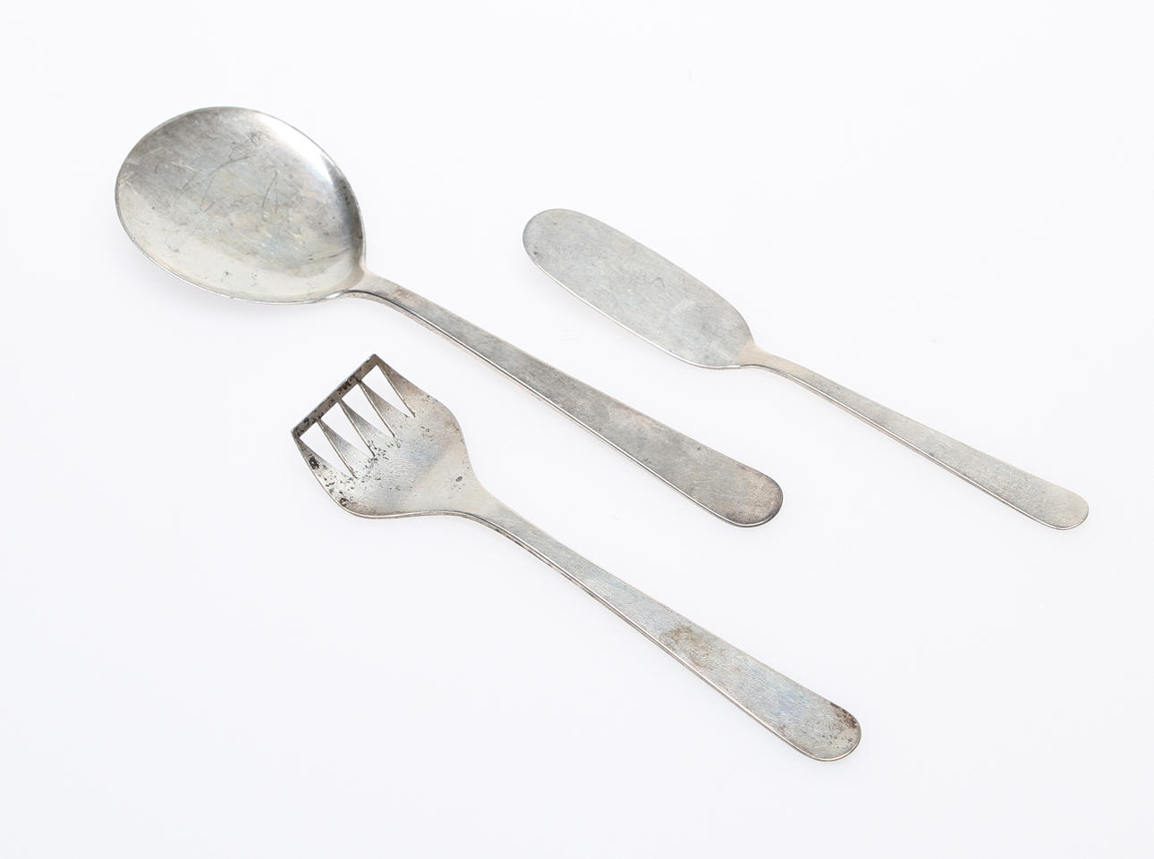 BESTICKDELAR, 3 st, silver, Wiven Nilsson.