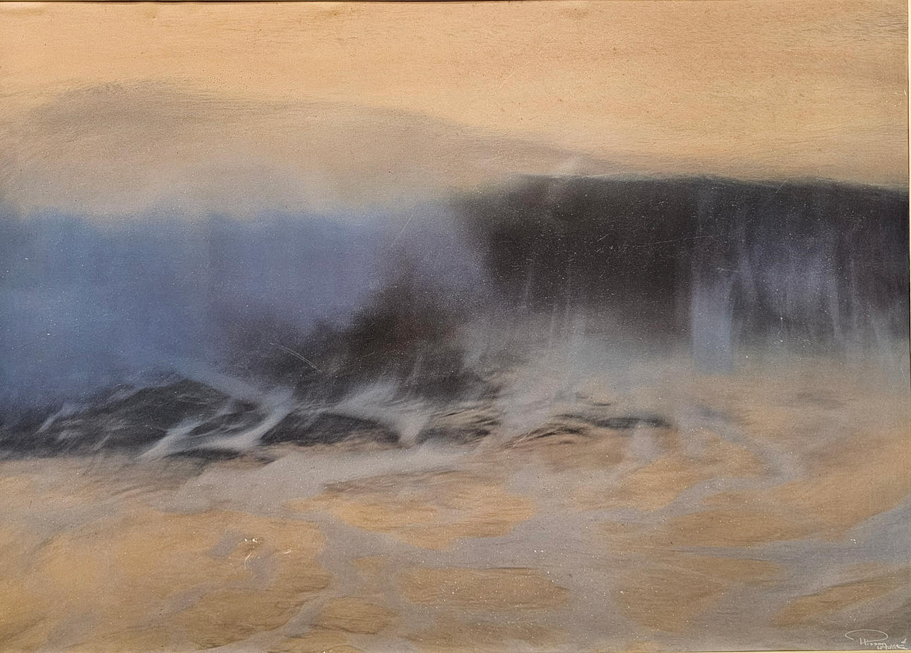 ANDRÉ PLISSON. PAISAJE. ACRÍLICO SOBRE CARTÓN.