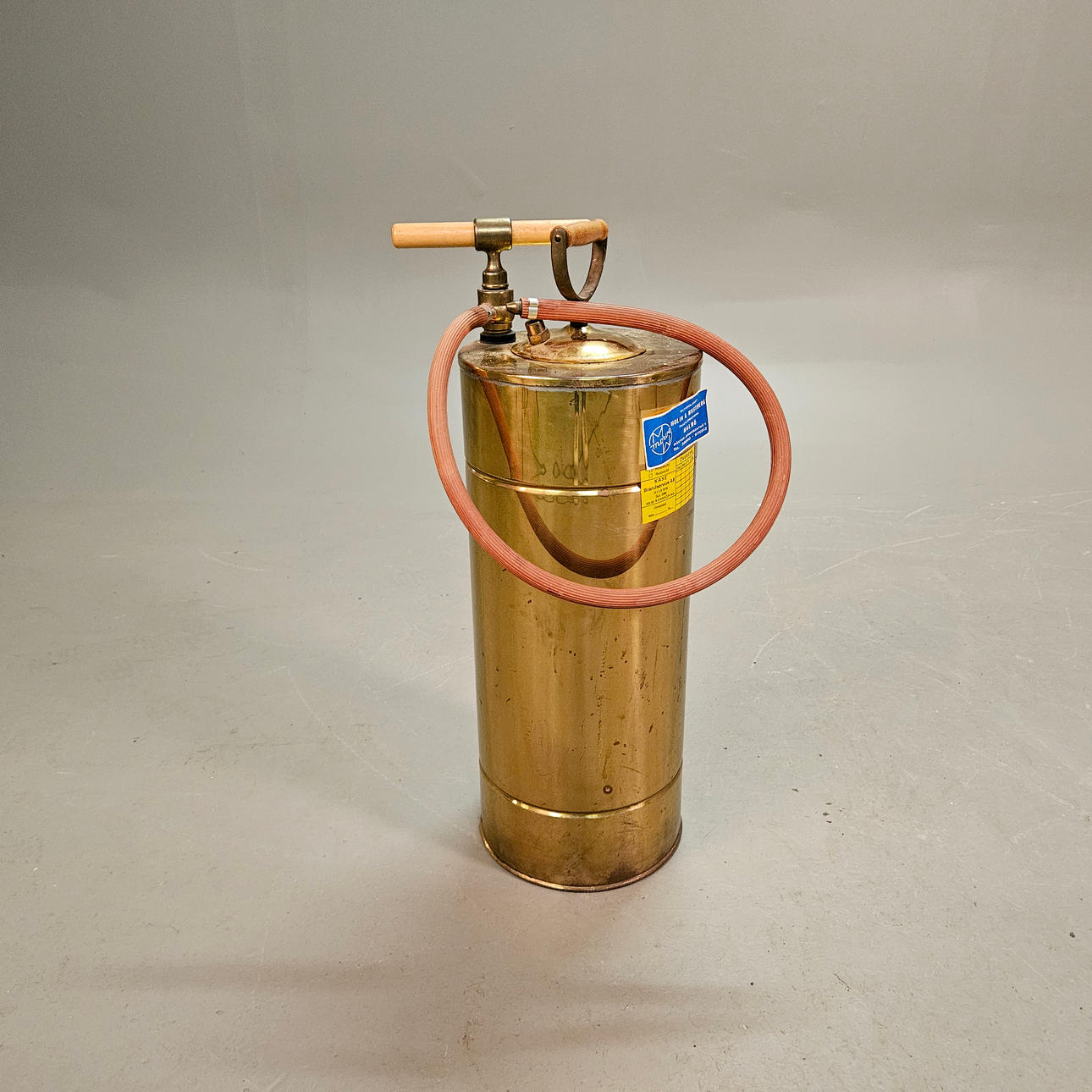 BRANDSPRUTA, mässing, Molin & Westberg Malmö, 1900-tal.