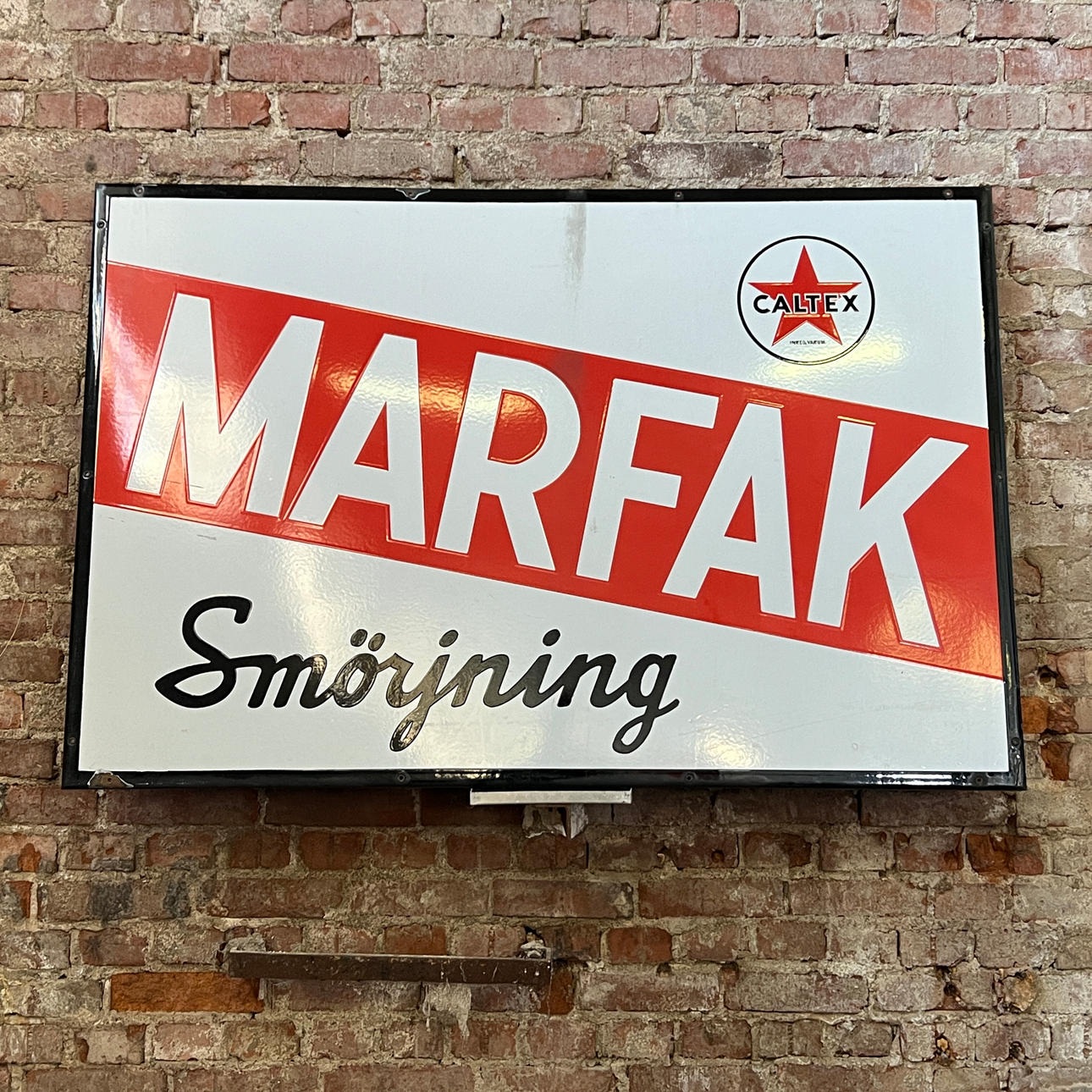 CALTEX MARFAK, letrero esmaltado, años 1950-60.
