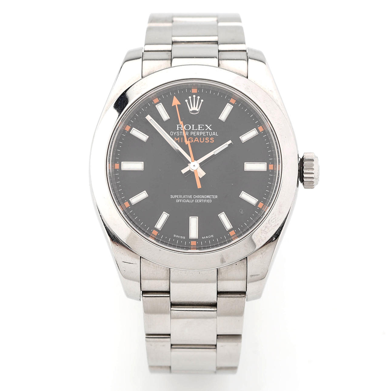 ROLEX MILGAUSS, steel, automatic assignment wristwatch, 2008.
