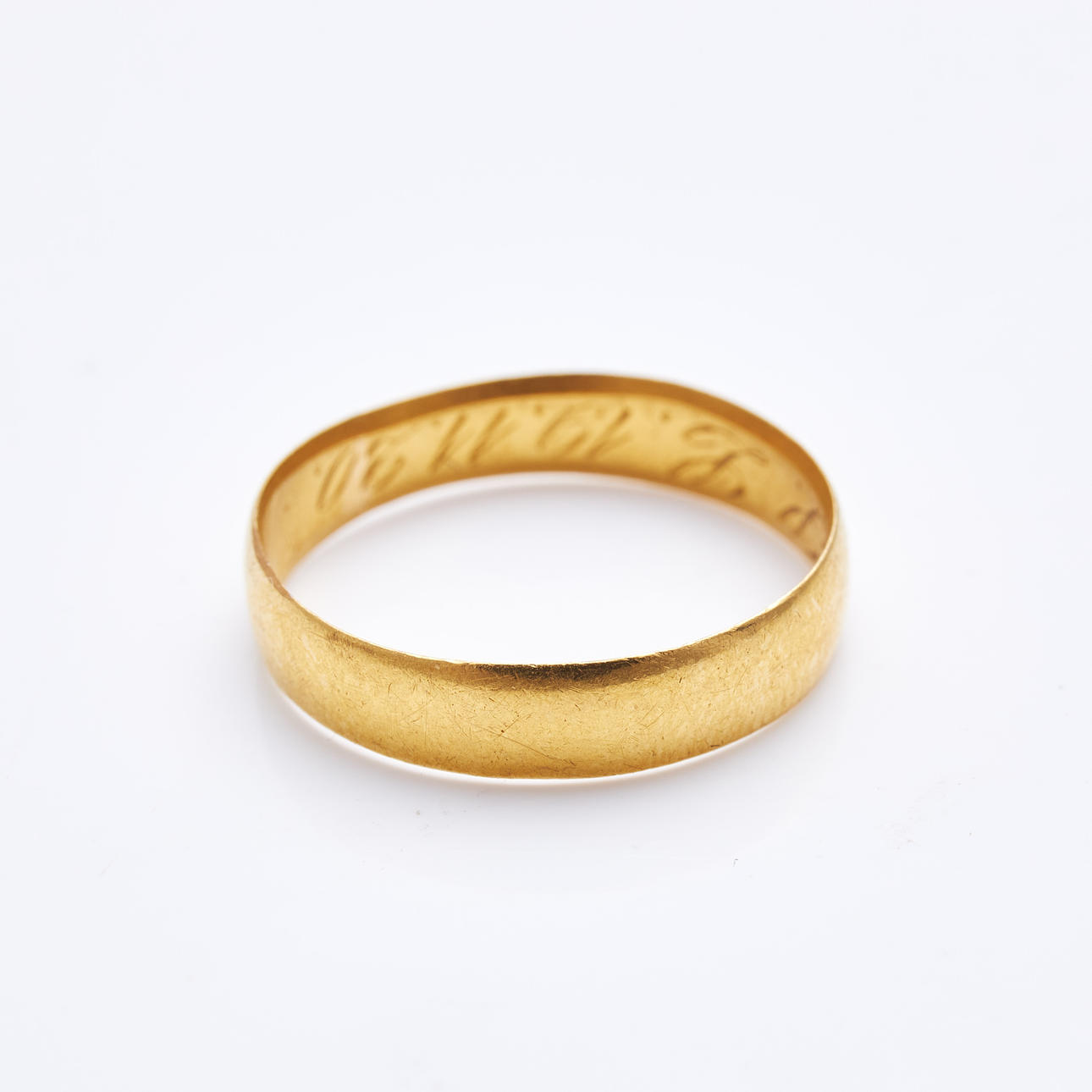 RING, glatt, 18 Karat Gold.