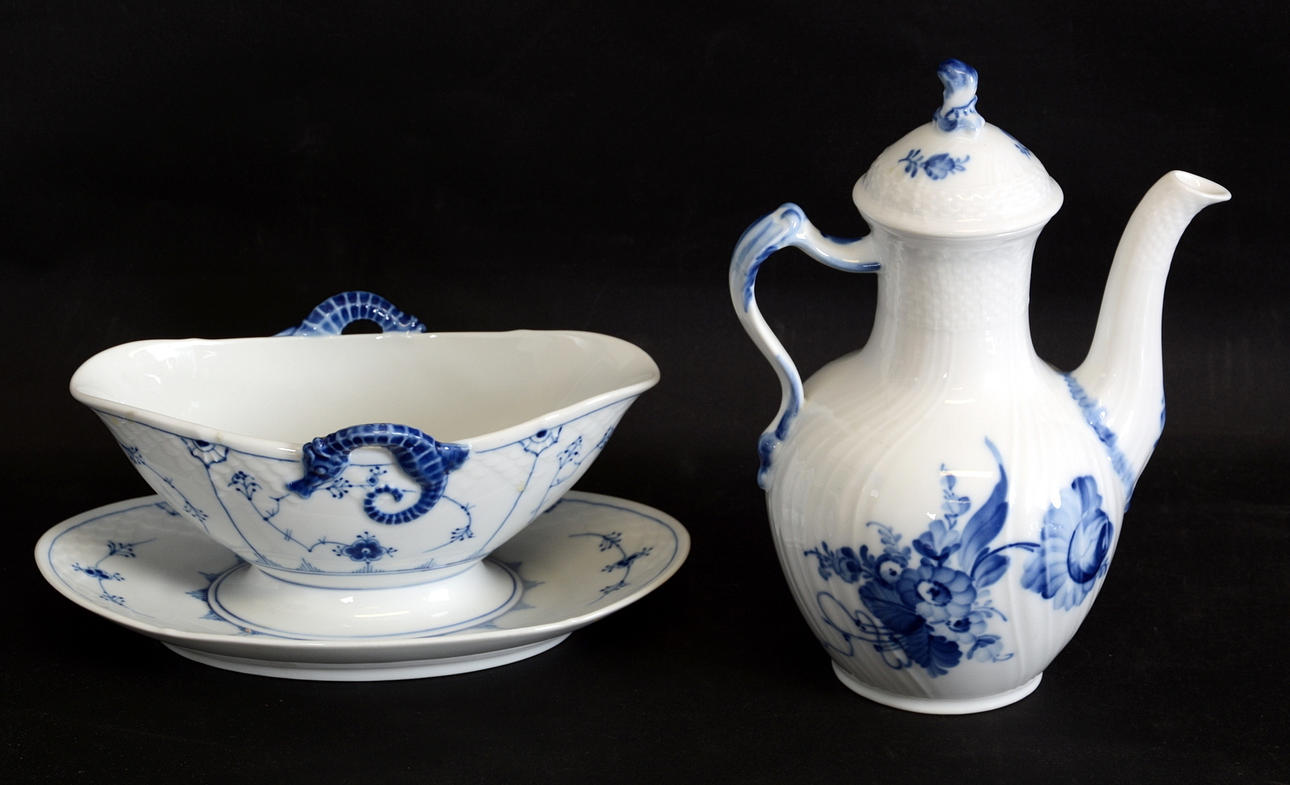 KAFFEKANNA , "Blå Blomst", Royal Copenhagen, Danmark.