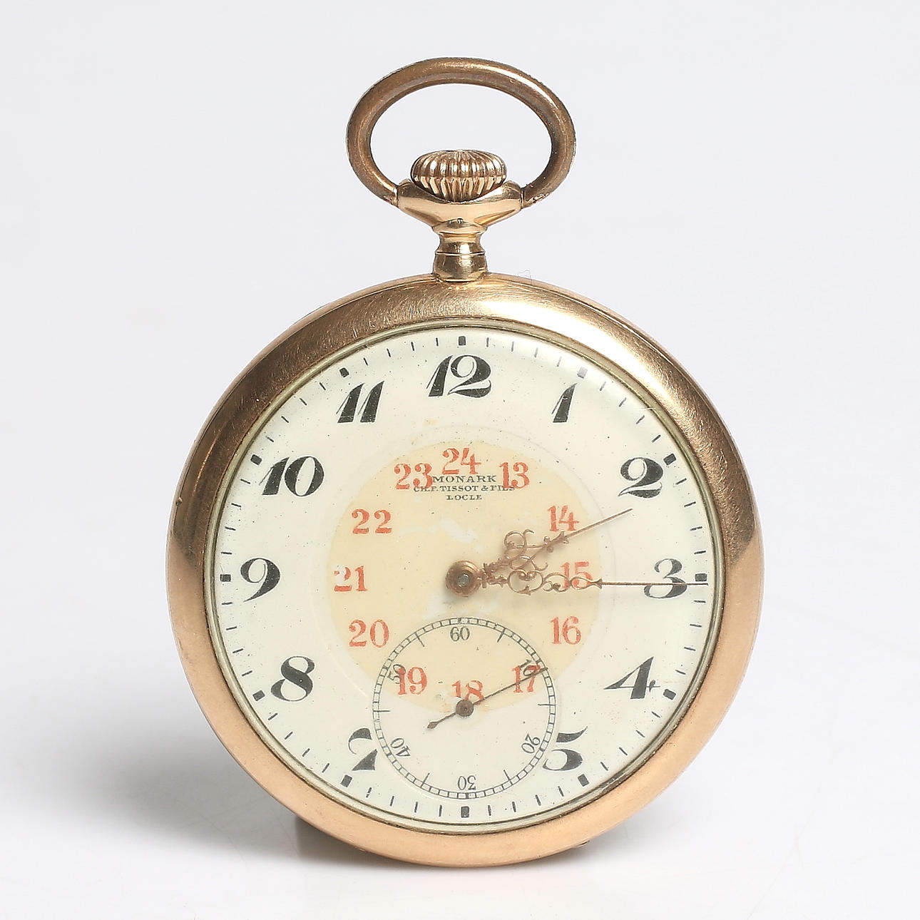 FICKUR, 14k guld, "Monark", Ch.F. Tissot & Fils Locle. 1907.