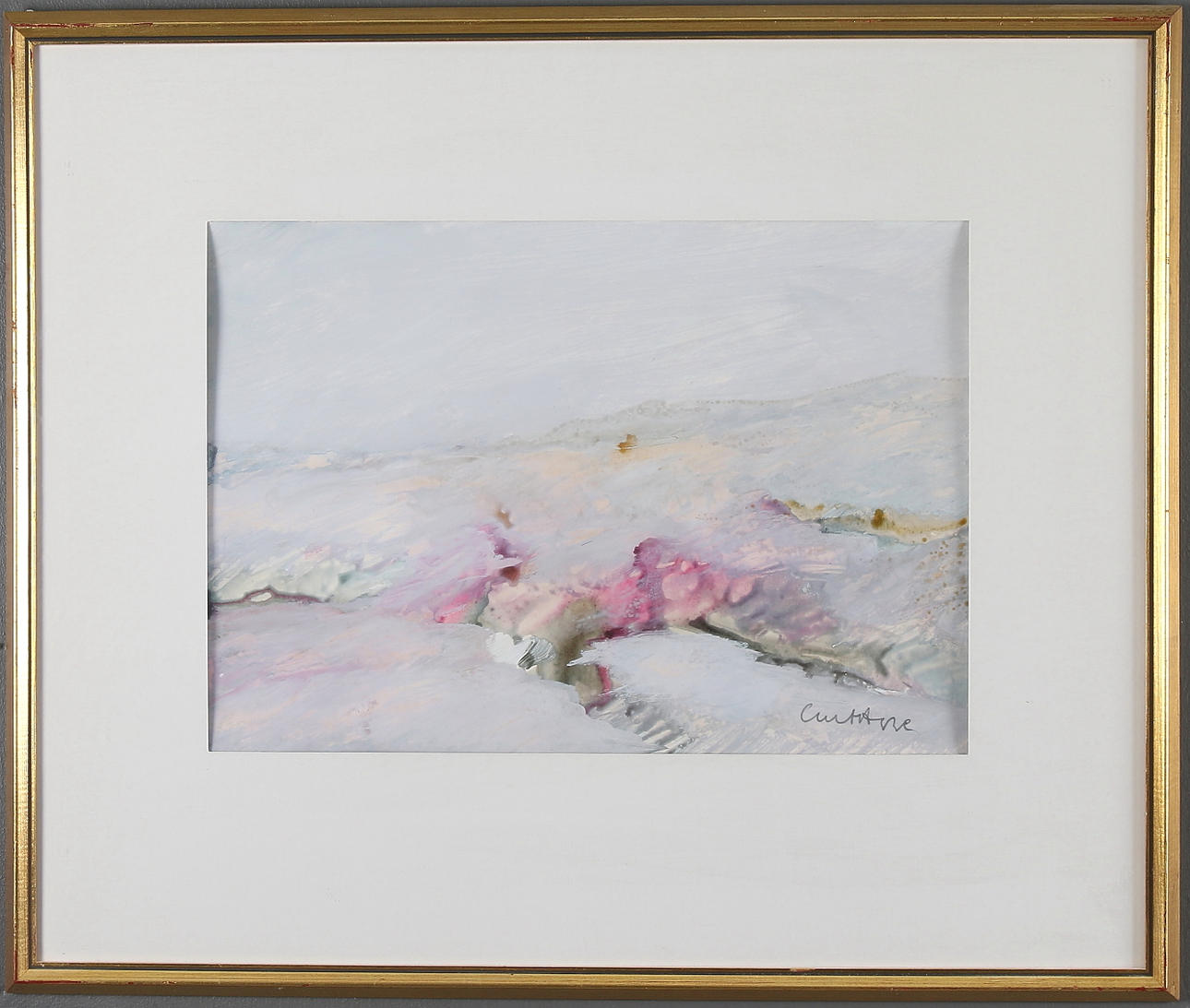 CURT AGGE. Abstrakt komposition, gouache på papper. Signerad.