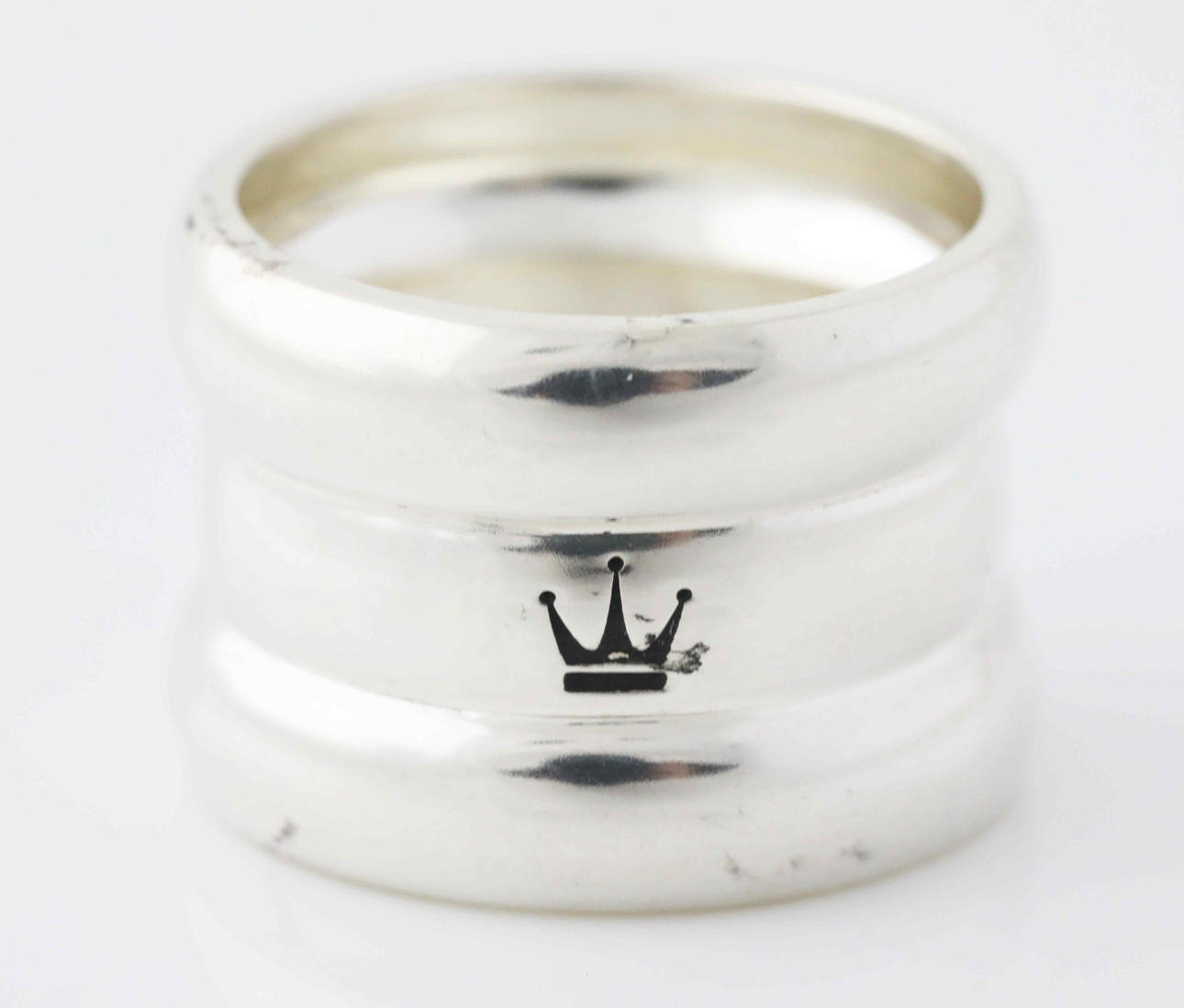 OPERA & CO. ring, silver, Passagio, wide model, oxidized crown.