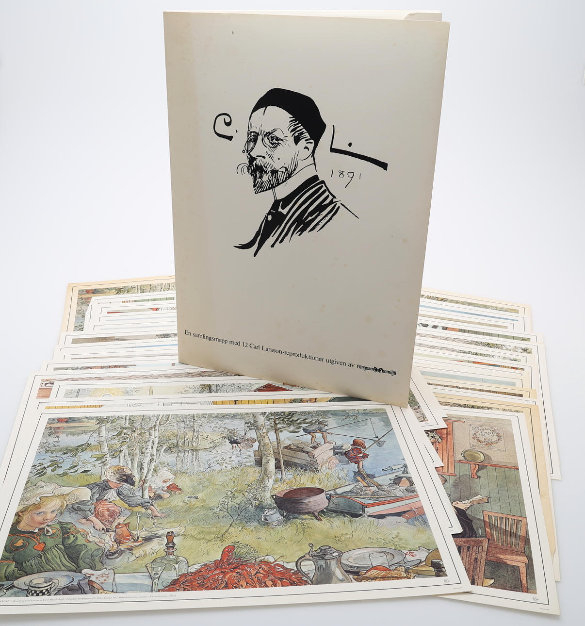 CARL LARSSON. Kunstdruck, Mappe mit 26 Reproduktionen.