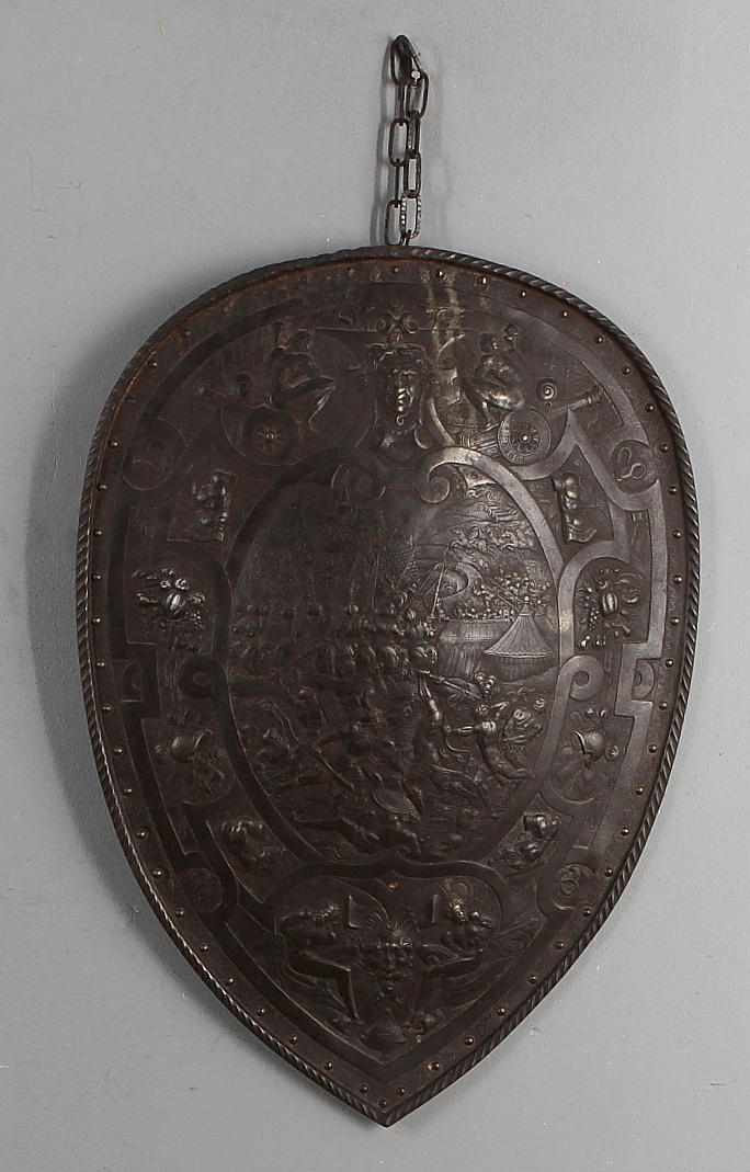 DEKORATIONSSKÖLD, gjutjärn, Ilsenburg, omkring 1900.