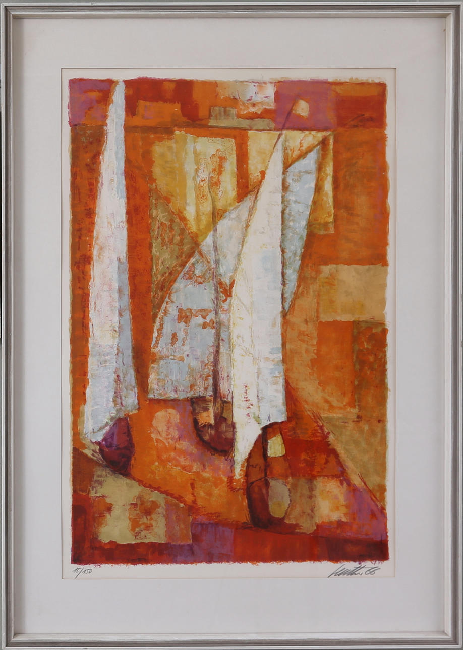 WOLF REUTHER. Segel, litografi, signerad, numrerad 15/150 och daterad 66.