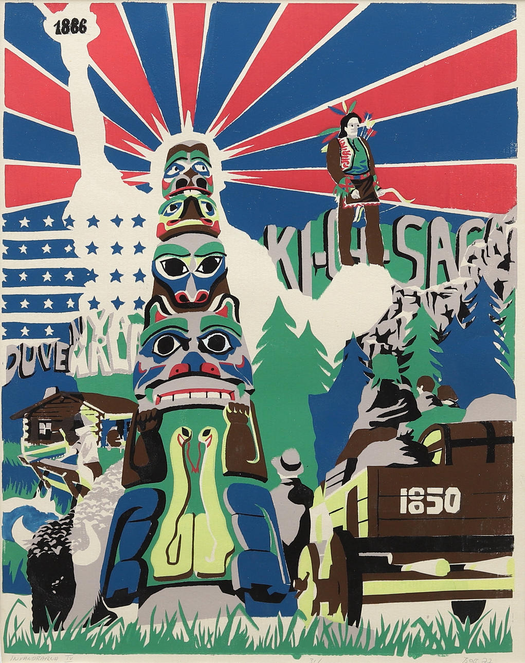 BOB MATSON. Invandrarna IV, serigrafi, signerad, daterad och numrerad ...