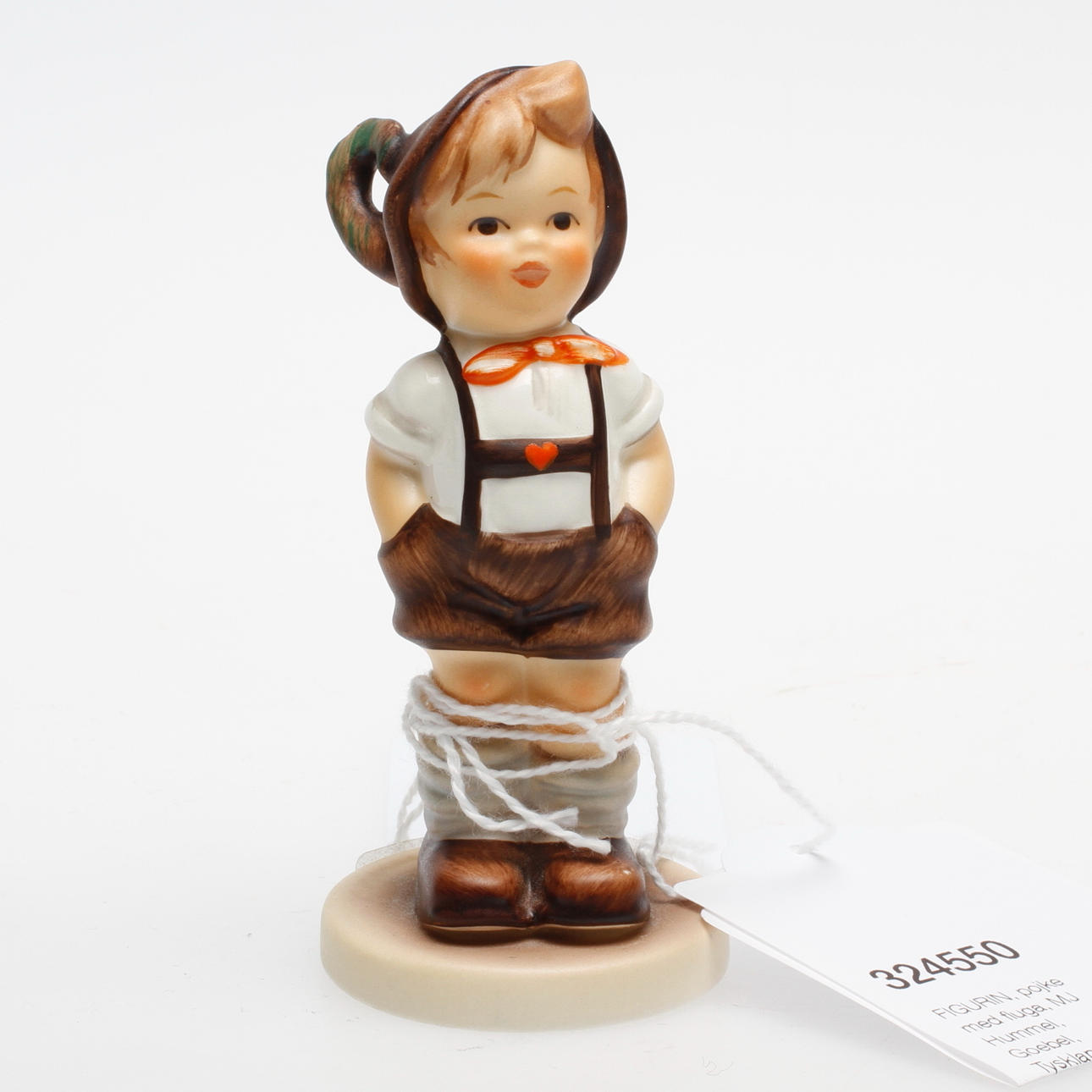 FIGURIN, pojke med fluga, MJ Hummel, Goebel, Tyskland.