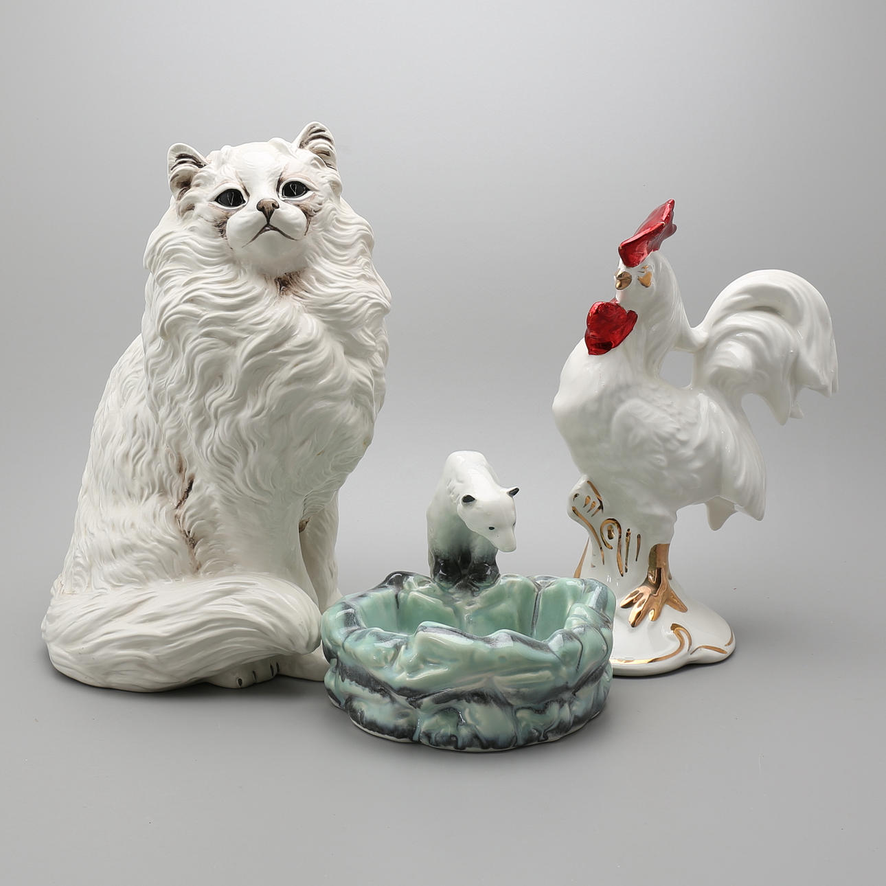 FIGURINER, 3 st, keramik, 1900-tal.