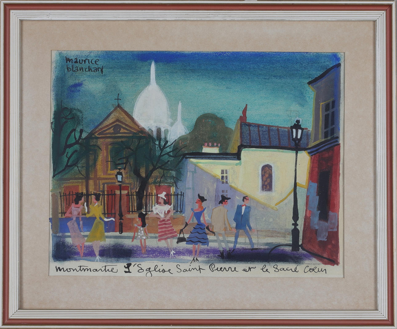 MAURICE BLANCHARD. gouache, signed.