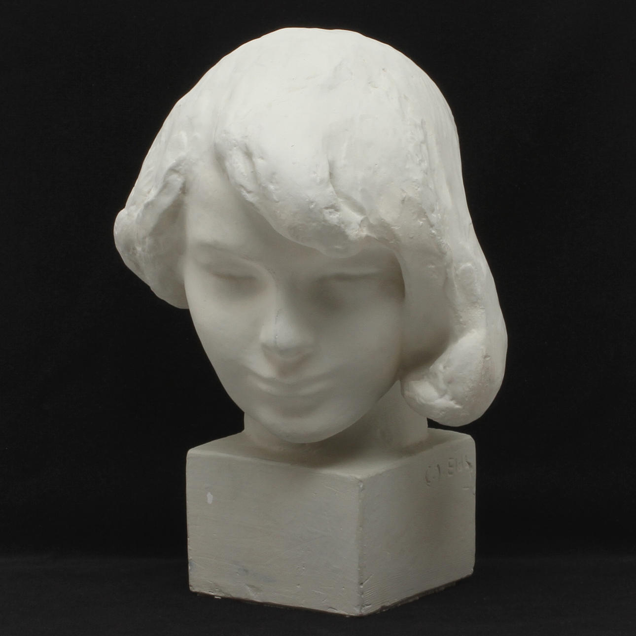 CARL ELDH. Byst, gips, signerad.
