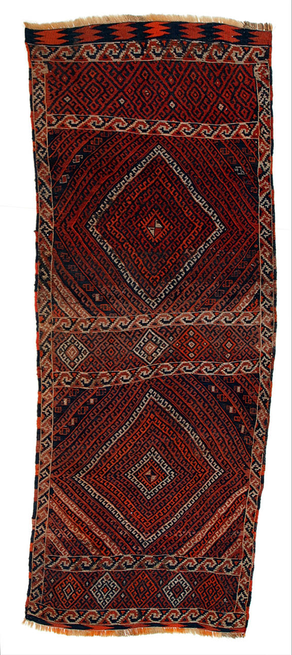 KELIM, semi-antik, Bachtiari, Persien, 205 x 82 cm.