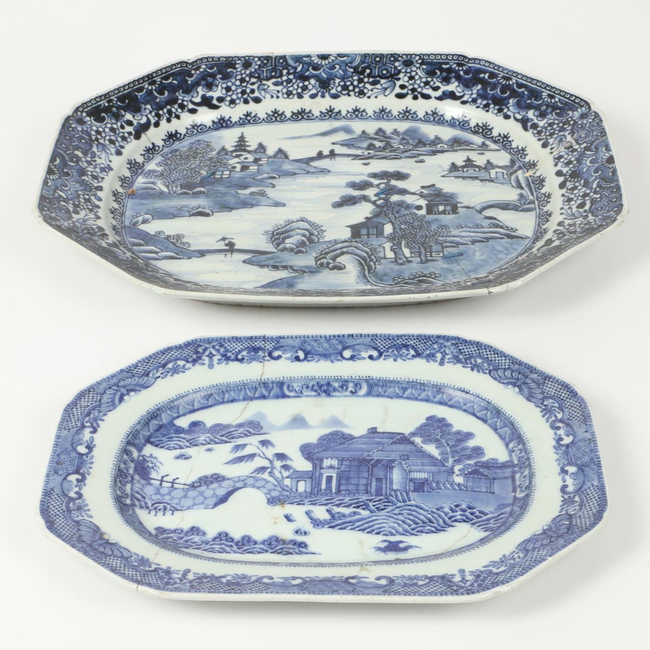 STEAK DISH, 2 pieces, porcelain, China.