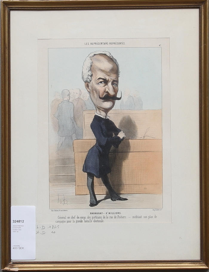 OIDENTIFIERAD KONSTNÄR. Grafiskt blad, 1800-tal.