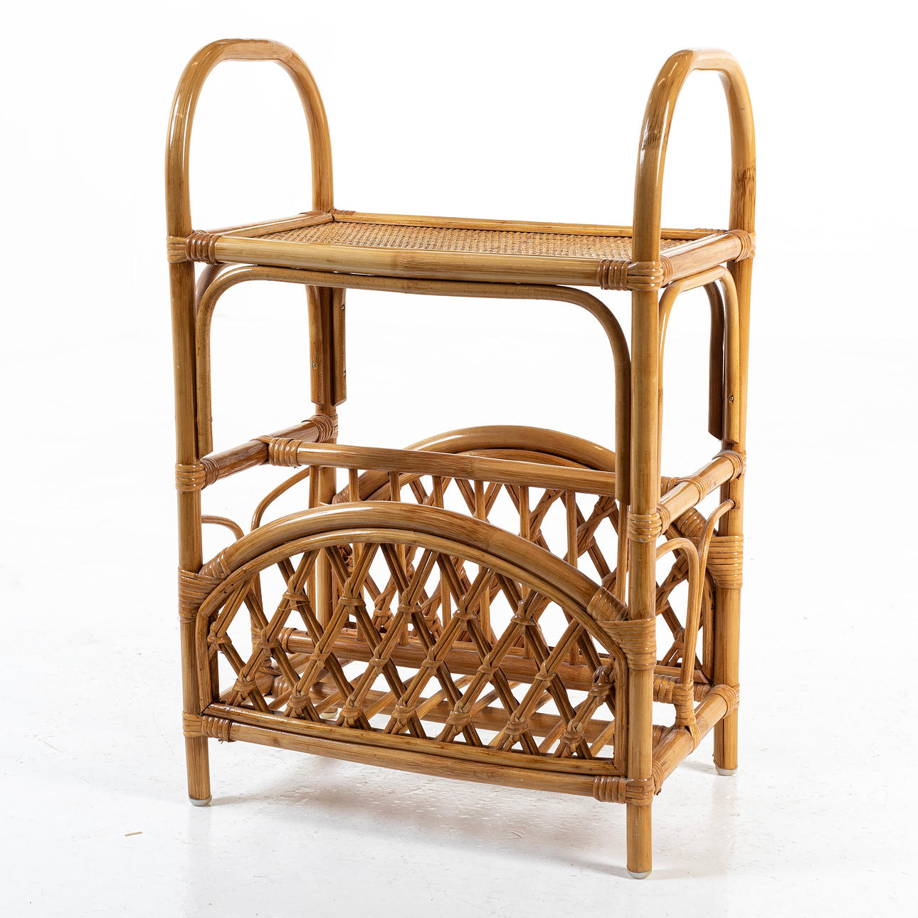 LEHTITELINE, rottinki/bambu, 1900-luvun loppupuoli.