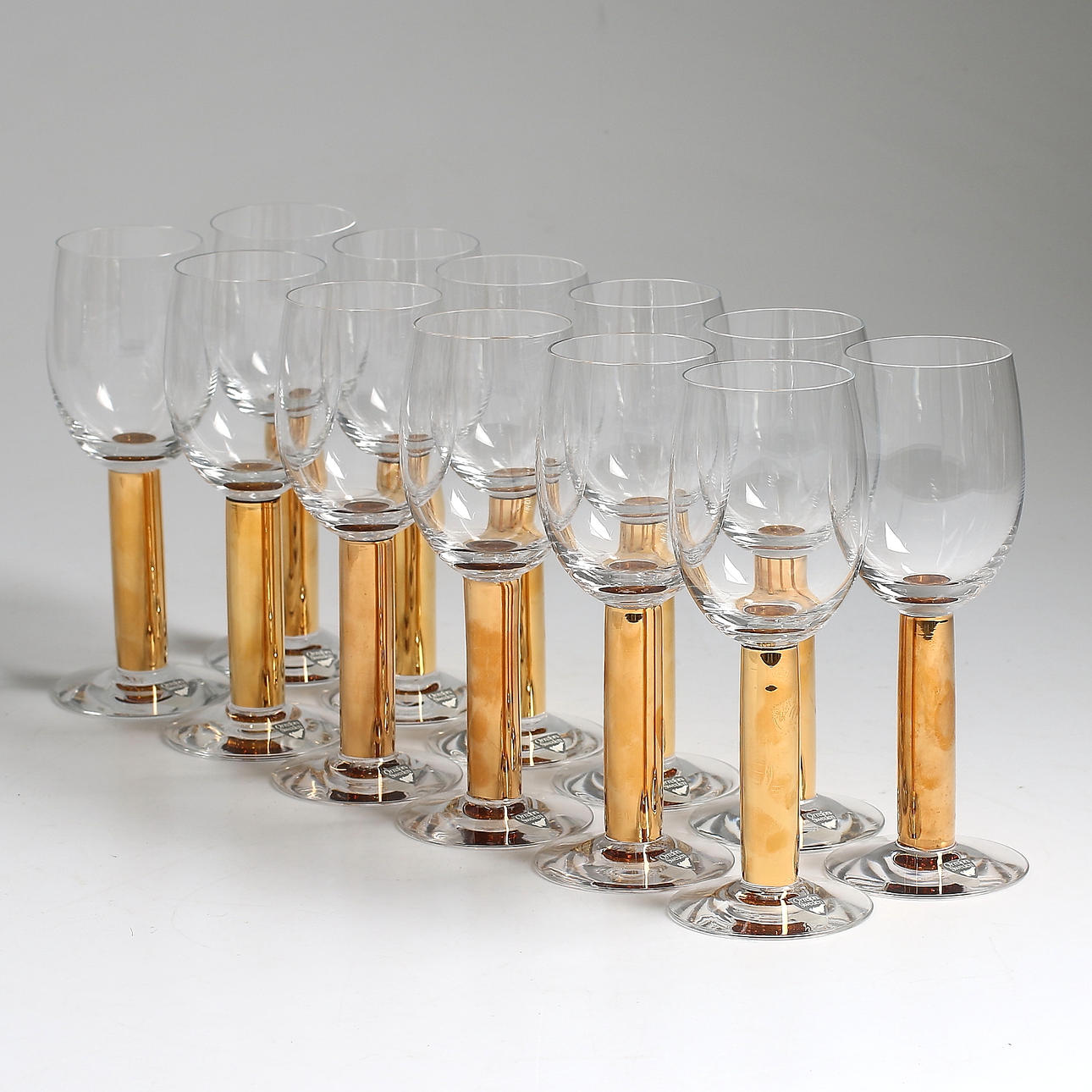 GUNNAR CYRÉN. VINGLAS, 12 st, "Nobelservisen", Orrefors.