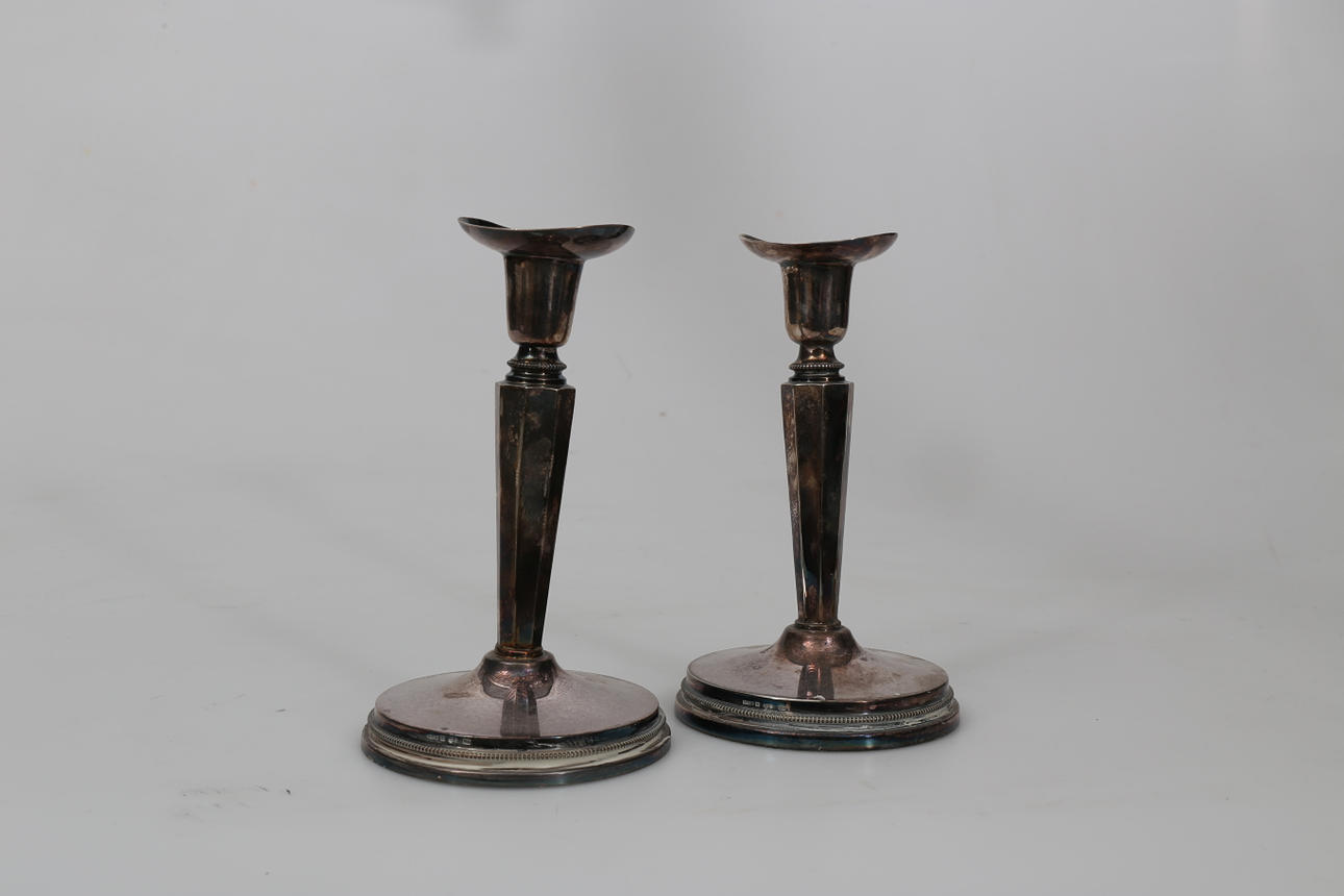 LJUSSTAKAR, silver, 2 stycken, 1963.