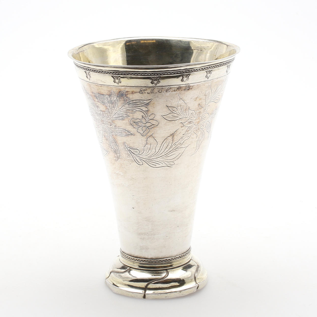 BÄGARE, silver, Anders Dunderberg, Gävle, 1795, vikt 360,74 gram.