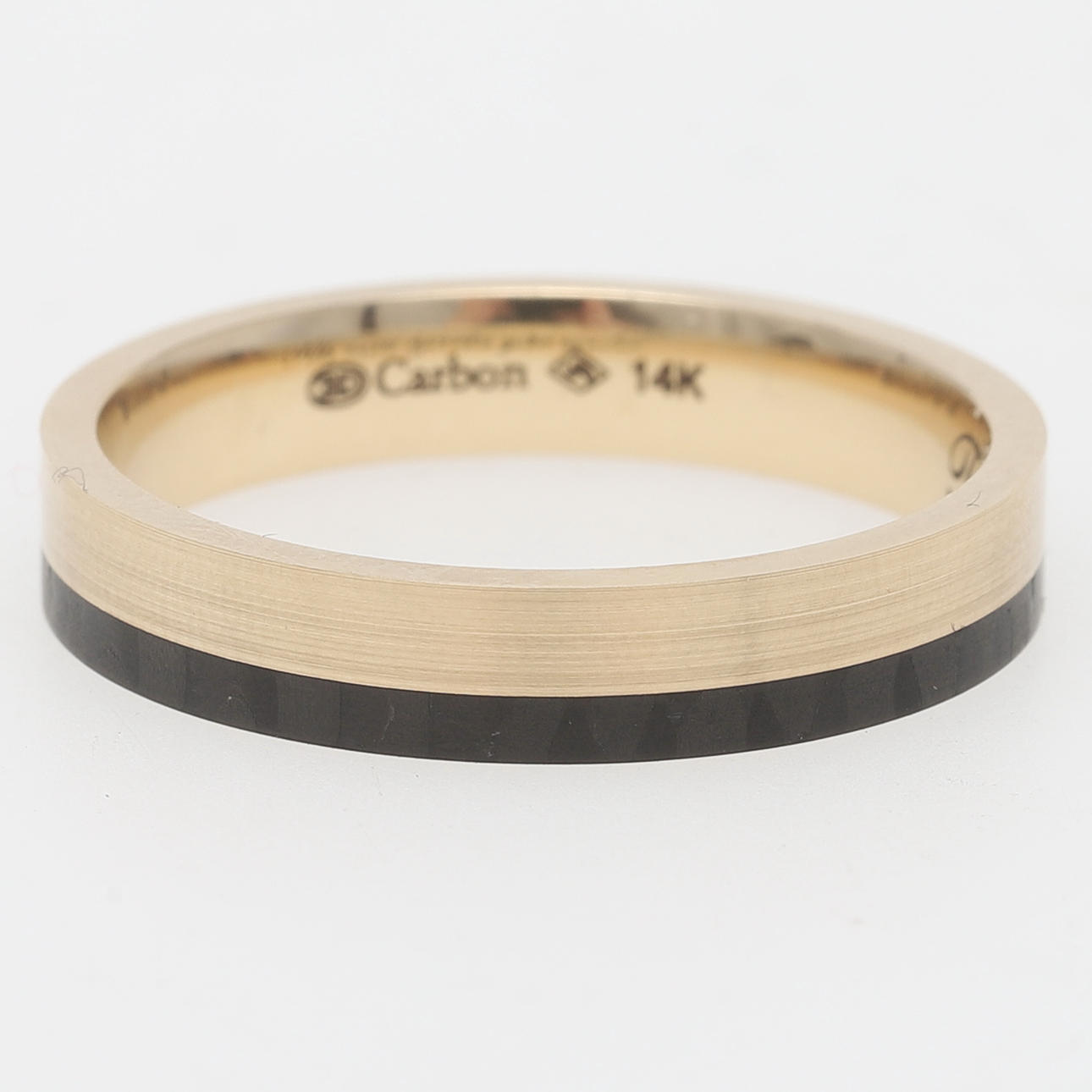 RING, 14k guld & kolfiber, 3D Carbon, Swepol, samtida.